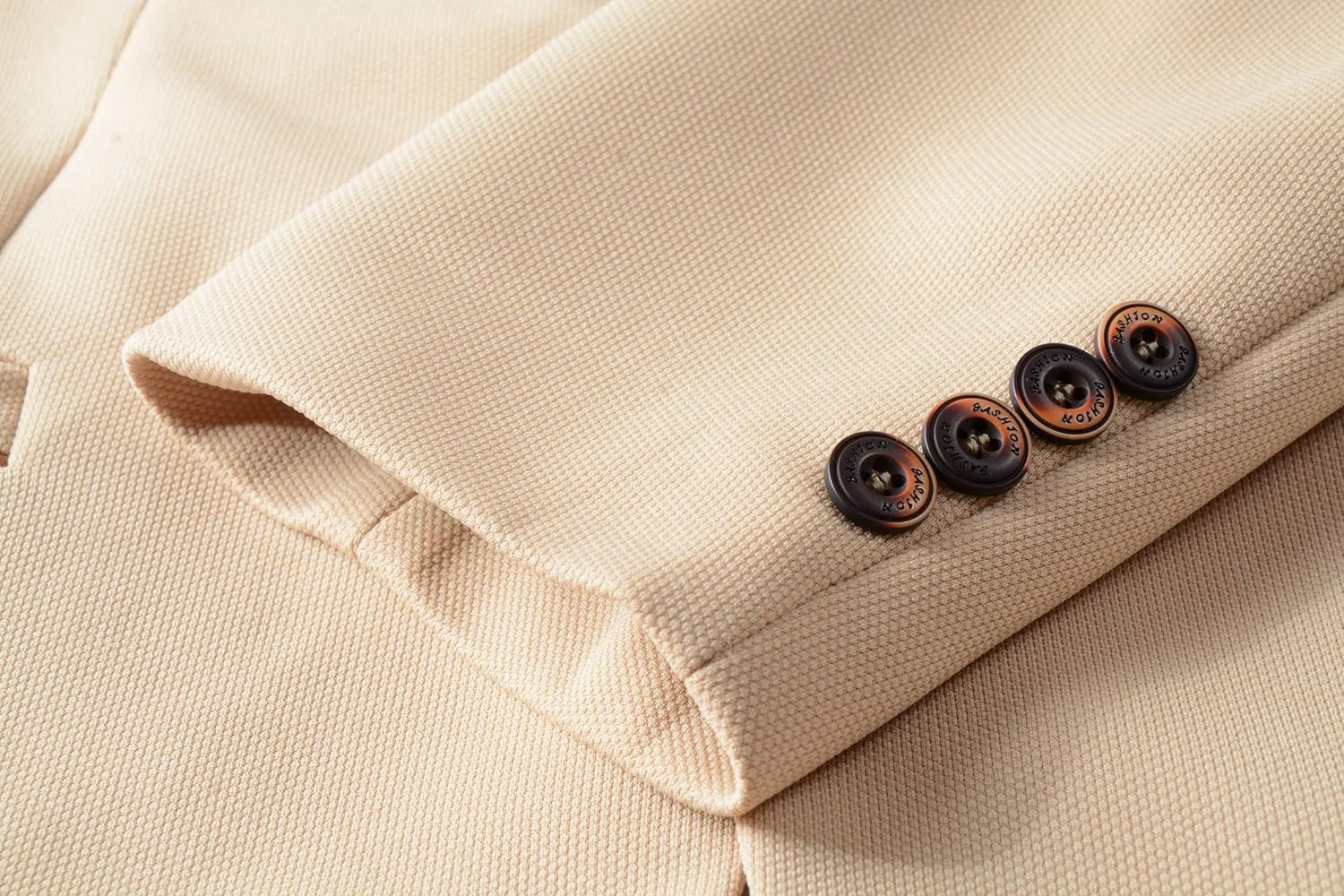 Benibos Men's Slim Fit Casual 1 Button Blazer Jacket (L, 1416 Khaki)