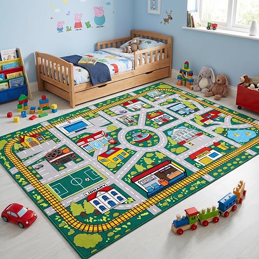 Kid's Educational Car Rug Play Mat 4.5' x 6' - $63.99