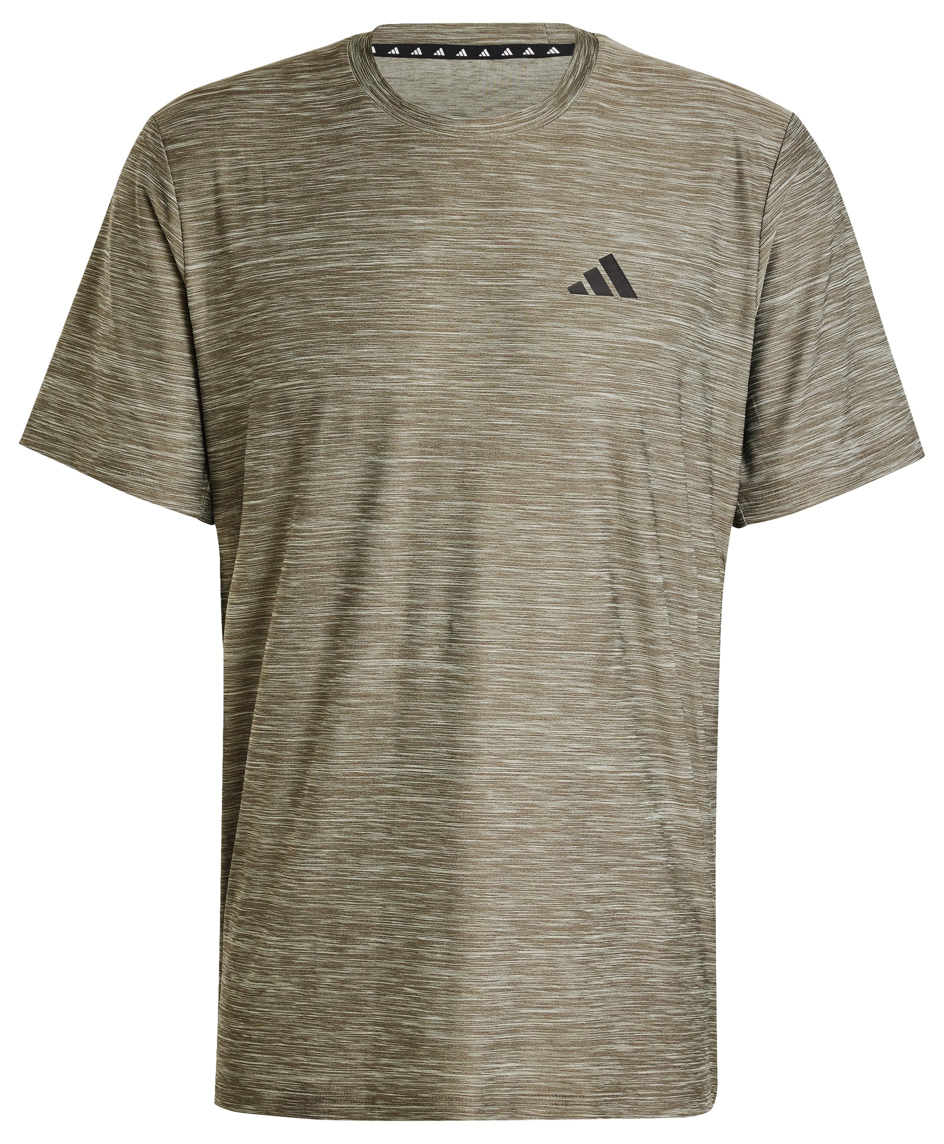 adidas Train Essentials Stretch Training T-Shirt, Camiseta de Manga Corta de los Hombres, Shadow Olive Mel./Black, IW3363