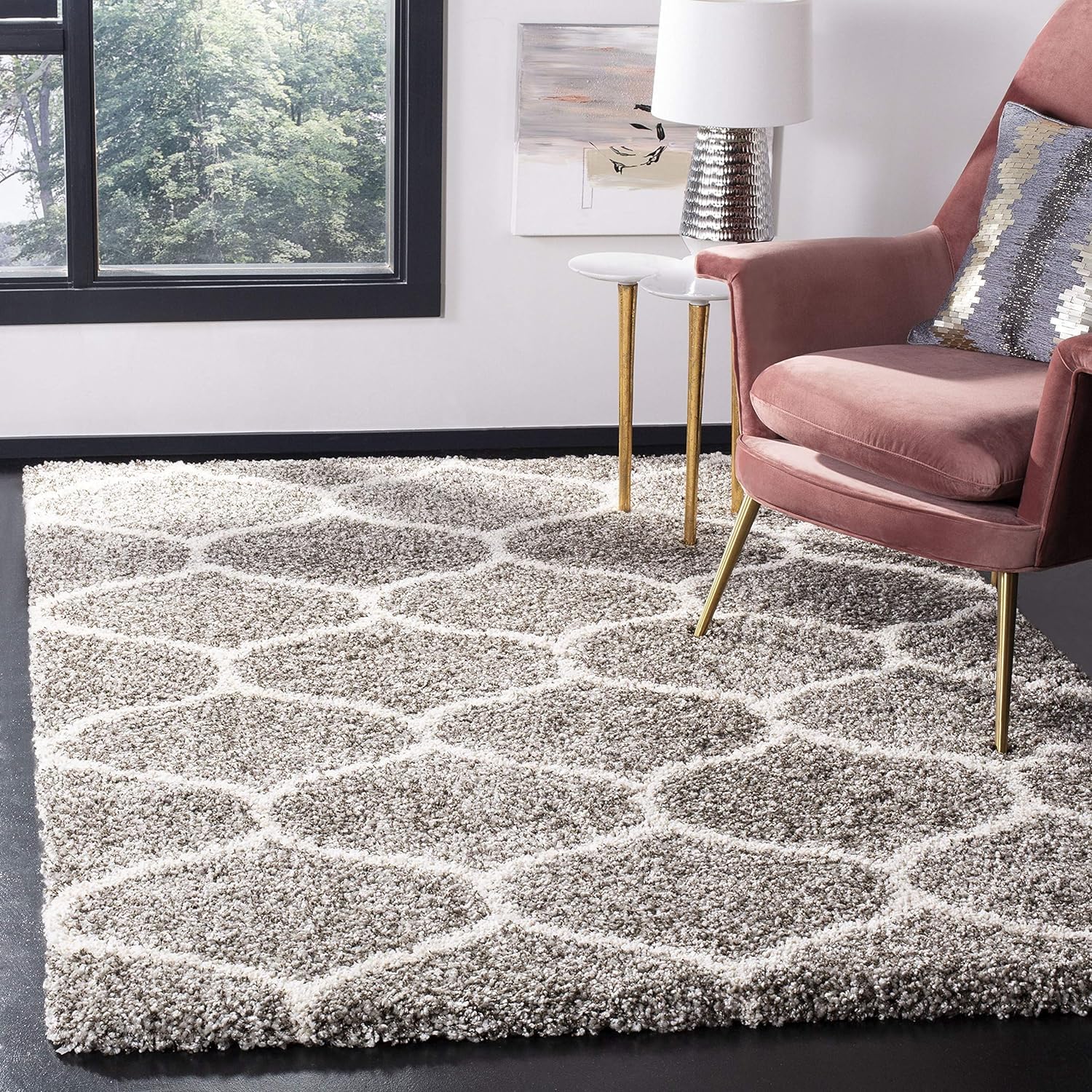 Dark Grey Shaggy Carpet - Soft & Durable Rug -13