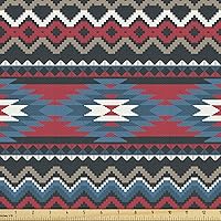 Vista 32 de Ambesonne Tela de Mariposas por Yarda, Patrones de Mariposas Estacionales Alegres Selva Tropical Naturaleza Salvaje Ilustración, Tela Decorativa