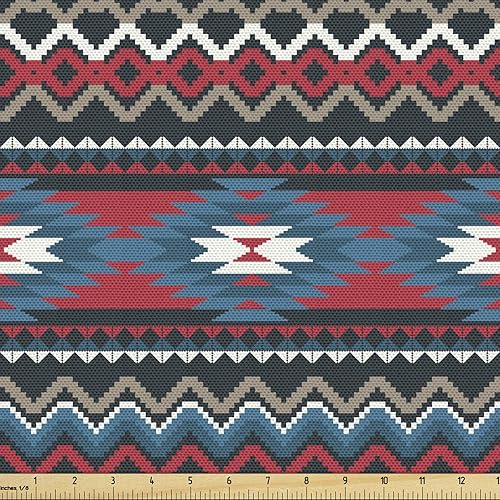 Miniatura 32 de Ambesonne Tela de Mariposas por Yarda, Patrones de Mariposas Estacionales Alegres Selva Tropical Naturaleza Salvaje Ilustración, Tela Decorativa