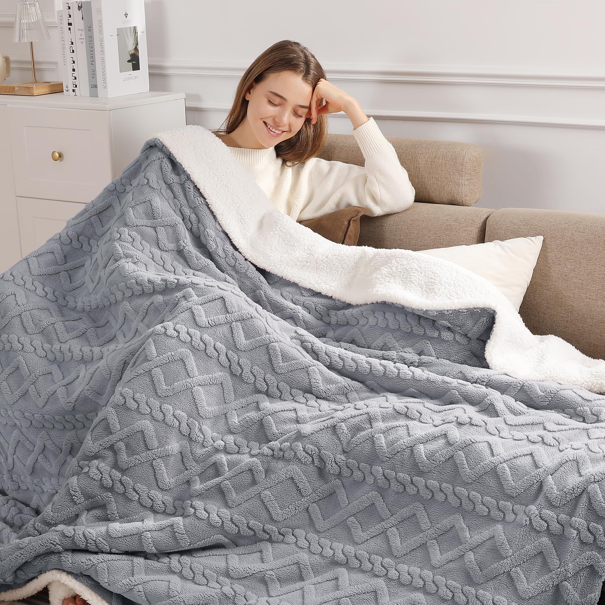 Photo 1 of Electric Blanket Twin Heated Blanket 62''X84'' with 5 Heating Levels & 10 Hours Auto Off, ETL& FCC Certification Dual Sherpa Twin Heating Blanket Washable for Home/Office/Bed, Great Gift(Dark Gray)