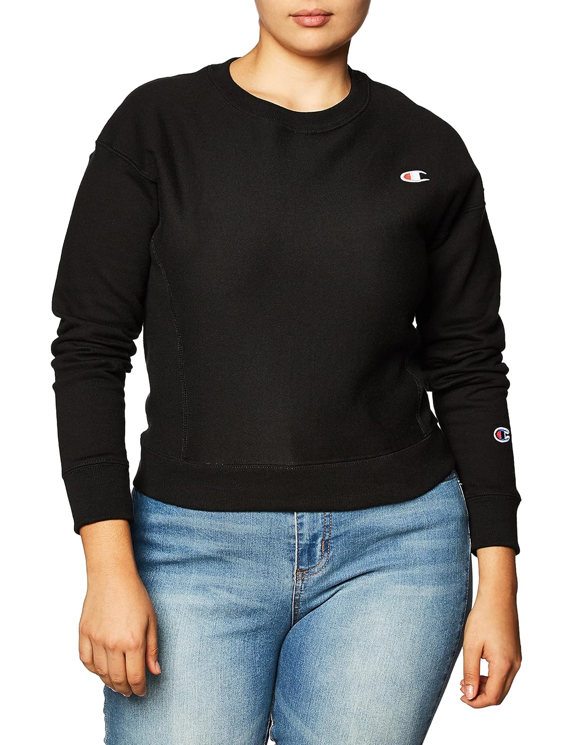 womens champion crew neck sweatshirt