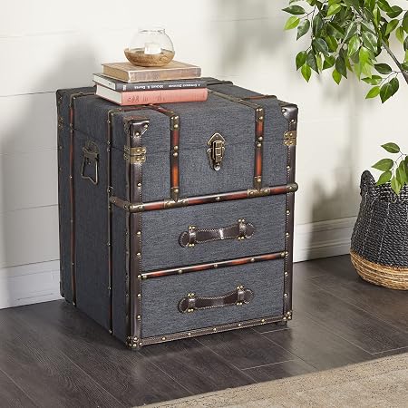 Amazon Com Trunk Style Accent Cabinet White Furniture Decor