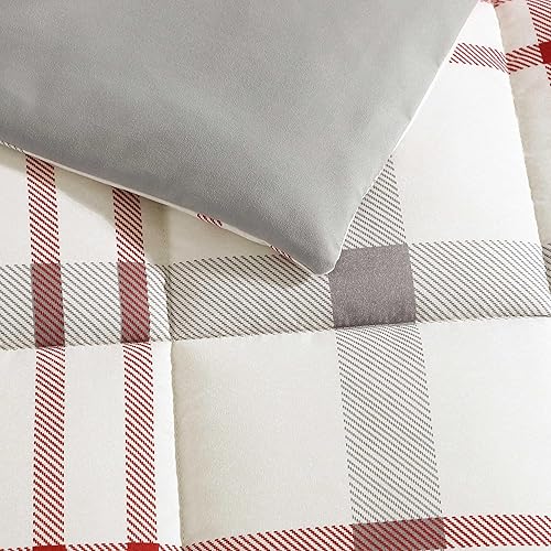 Miniatura 8 de Eddie Bauer Home Portage Bay Collection - Funda de edredón a cuadros 100% algodón, suave y acogedora de alta calidad con funda a juego, lavable a