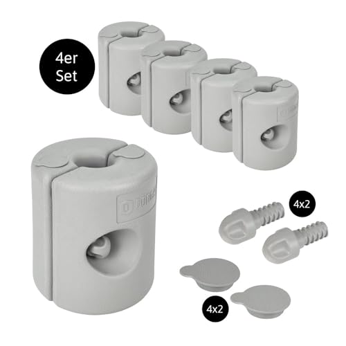 Dönges Pavillon Standfüße 4er-Set Grau - Befüllbare Gewichte für sicheren Halt - Robuster Kunststoff I Wetterfest - Ideal für Zelte, Pavillons & Outdoor-Events
