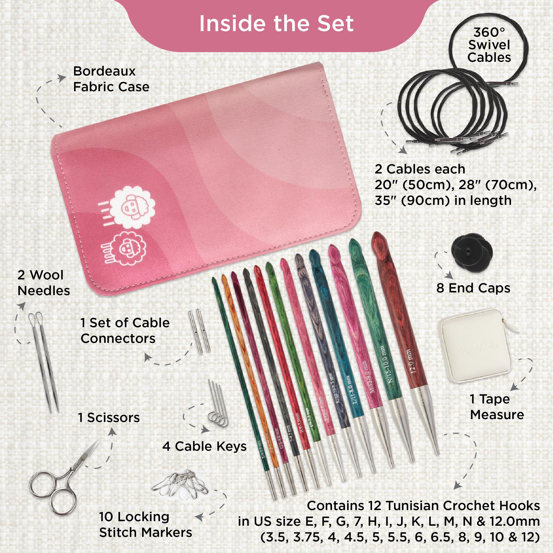 Amazon.com: KnitPro Dreamz Grande Afghan/Tunisian Crochet Hook Set