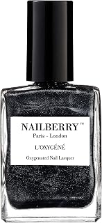 Nailberry L'Oxygéné Oxygenated Nail Lacquer | 50 Shades | Gray Black Semi-Sheer Nail Polish | UV Protected Long-Wear Nail Polish | 12-Free | Vegan | Certified Halal | Cruelty & Gluten Free | 15 ml