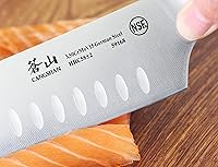 Vista 4 de Cangshan D Series 59168 Cuchillo Santoku forjado de acero alemán, 7 pulgadas