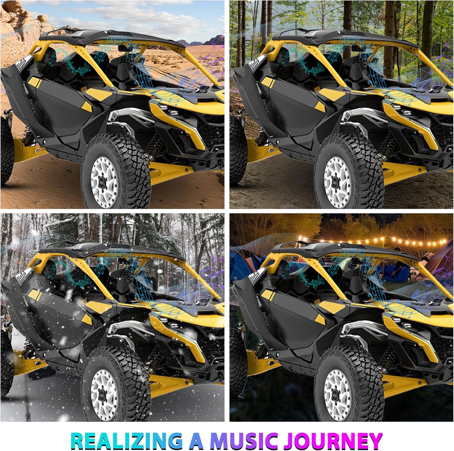 6.5 Inches Rear Seat Speaker Enclosures Pods for Can-Am Maverick R R MAX X RS 2024 2025, UTV Speakers Mount Brackets Holders Can Am Accessories(2PCS, Support 6.5" Speakers)