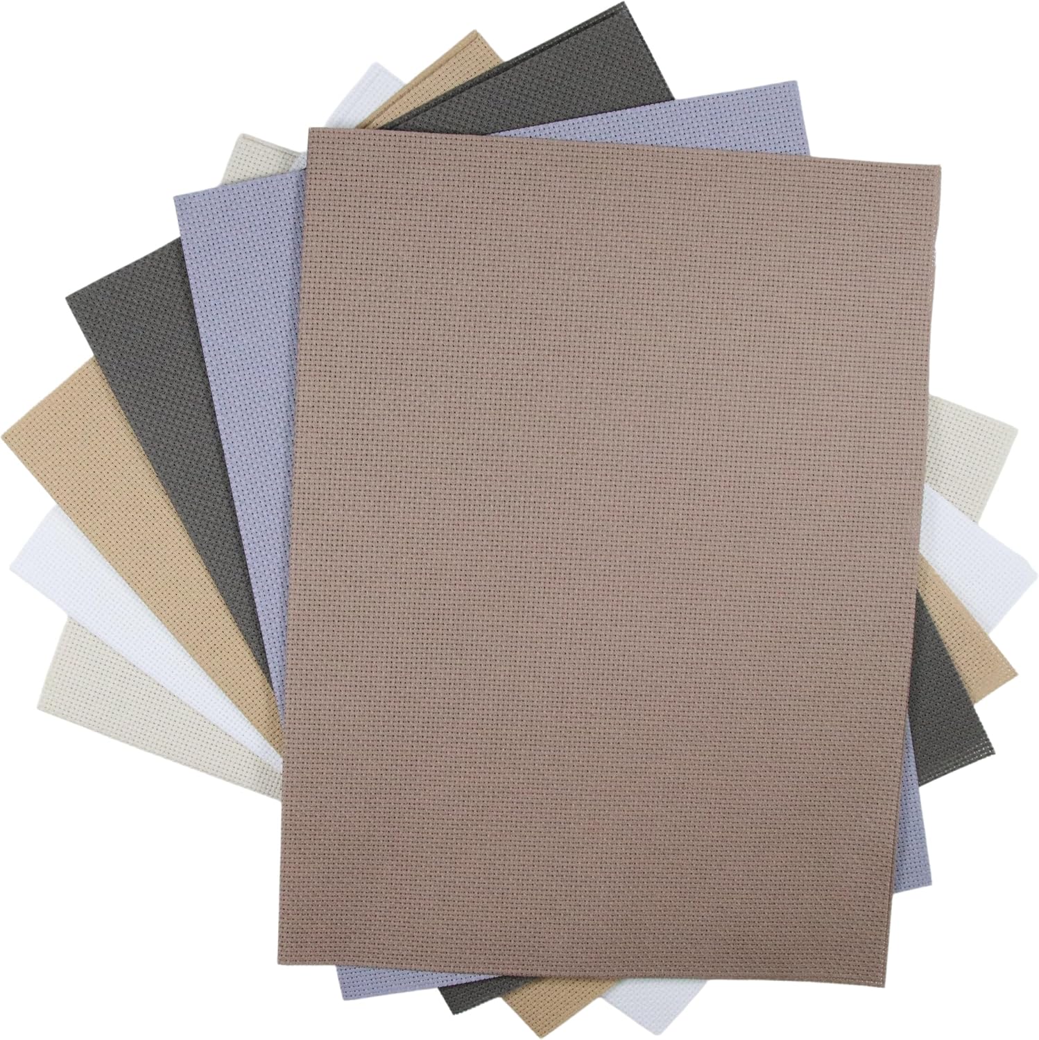 KCS 6 pc of 12" x 18" (30cmx45cm) 18 Count Cotton Aida Cloth Cross Stitch Fabric (18CT-I)