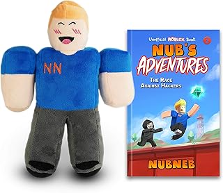 Amazoncom Roblox Stuffed Animals Plush Toys Toys Games - nubneb nubs adventures plush bundle nubs adventures the race against hackers 10 inch plush