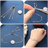 Vista 5 de Sureio 10 Piezas de Pulsera Deslizante Ajustable para Hacer Joyería, Cadenas de Pulsera para Joyería DIY, Cadenas Extensoras con Terminaciones