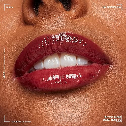 Miniatura 232 de NYX PROFESSIONAL MAKEUP Butter Gloss - Brillo de labios no pegajoso, tono marrón achocolatado (Ginger Snap)