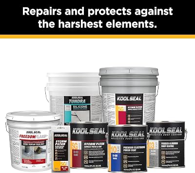 Kool Seal KS0063600-20 Premium 10 Year Elastomeric Roof Coating, White, 5 Gallon