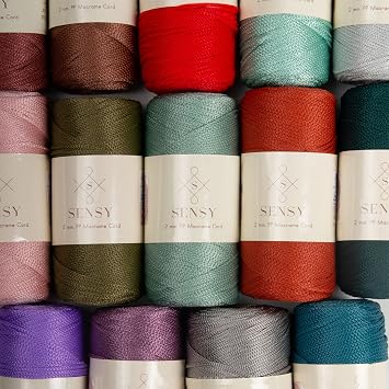 Sensy Premium 2mm 251 Yards Polyester Rope 100% Polypropylene Cord Macrame Cord 2mm Crochet Bag Cord Macrame Rope Crochet Thread Gift for Knitter (Anthracite)