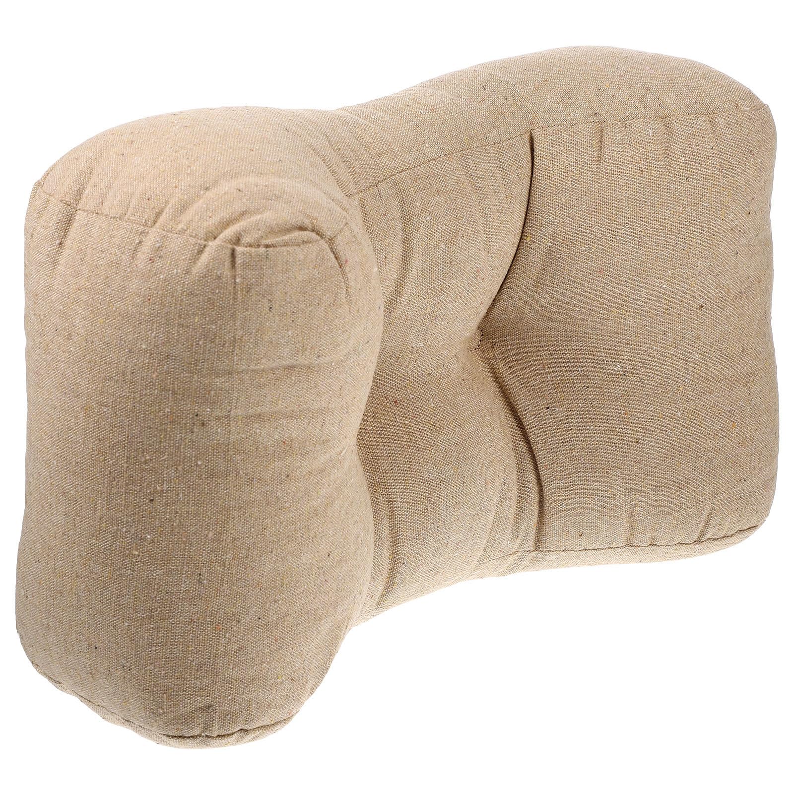 Coussin de soutien lombaire en lin beige pour chaise de bureau et voiture Holibanna