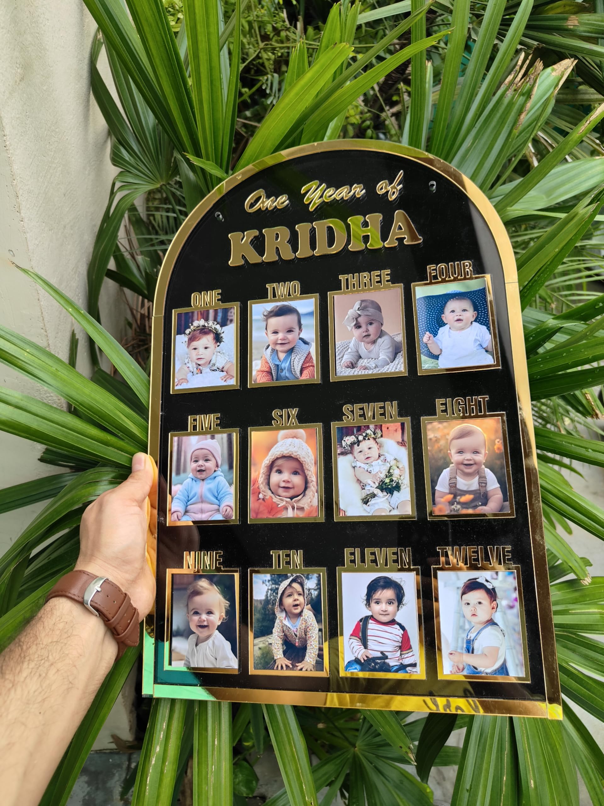 My First Year Baby 12 Months Photo Frame with customized Photo Upload, My 1st Year Photo Frames with 12 Pics, For Happy Birthday, for Gift-image-39