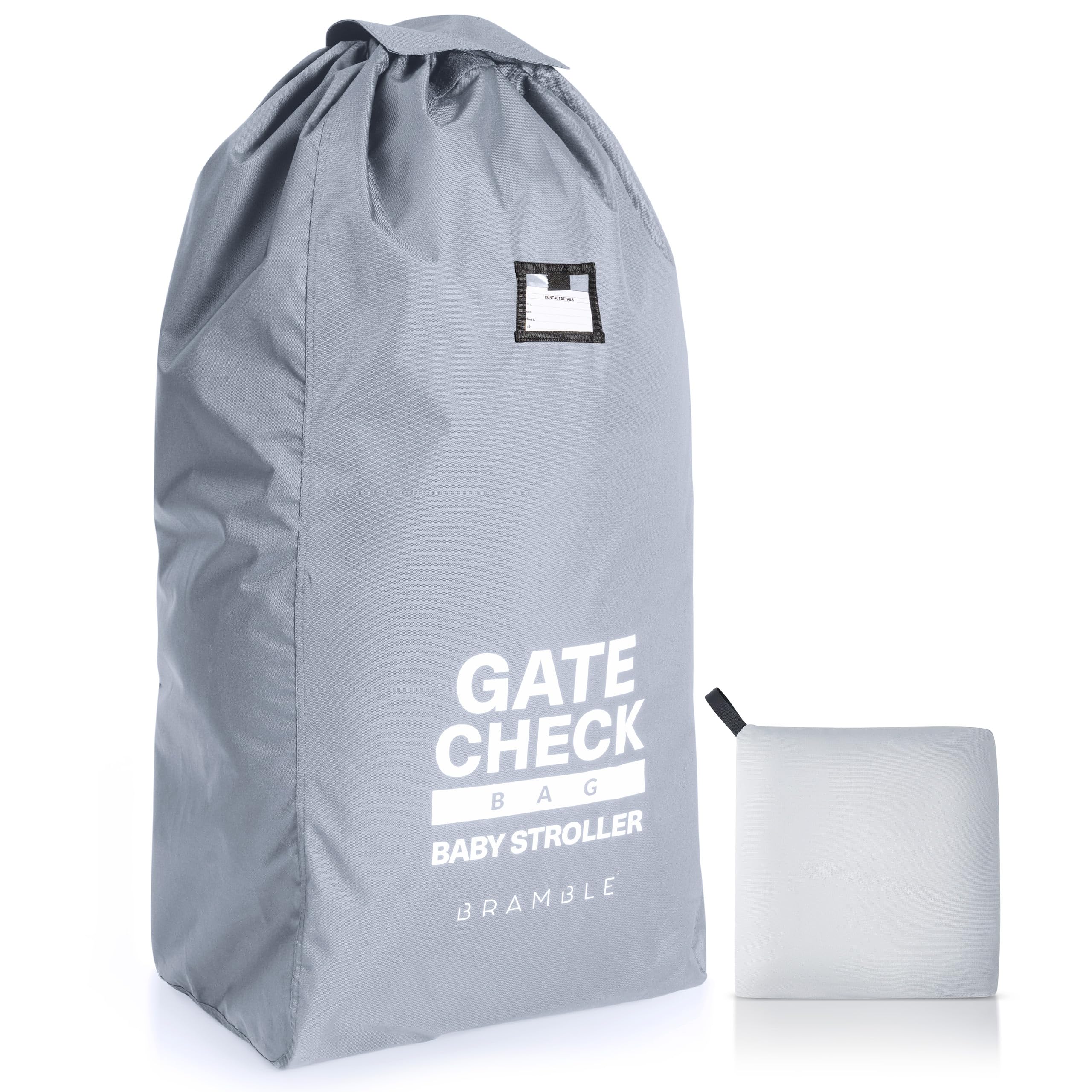 Bramble – Große Kinderwagen-Taschenabdeckung fürs Flugzeug – Kinderwagen- und Buggy-Tasche für Flugreisen – Wasserabweisende Schutztransporttasche für die Buggy-Gate-Kontrolle (Grau)