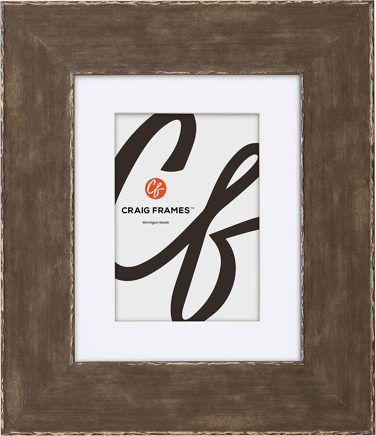 Craig Frames Starlight, 18x24 Picture Frame Matted for a 12x18 Photo, Pewter Gray