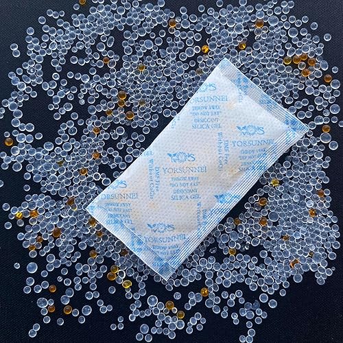 Miniatura 9 de Paquetes de gel de sílice de 0.35 oz 30 paquetes, paquetes de desecantes para alimentos, absorbentes de humedad, paquetes de desecantes de gel de