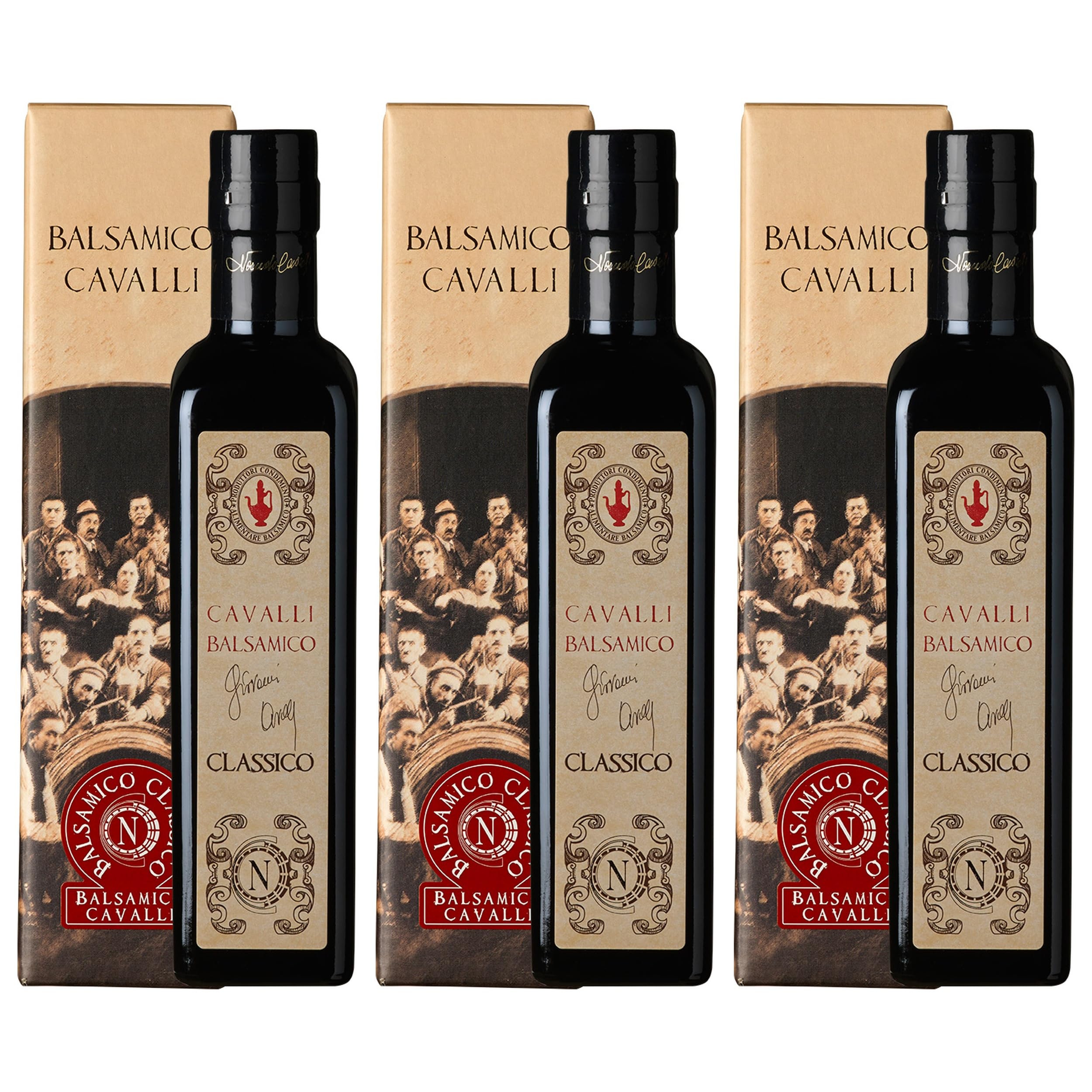 Cavalli Condimento Balsamico Italien inkl. FeinWert E-Book (3 x 0.25 l)
