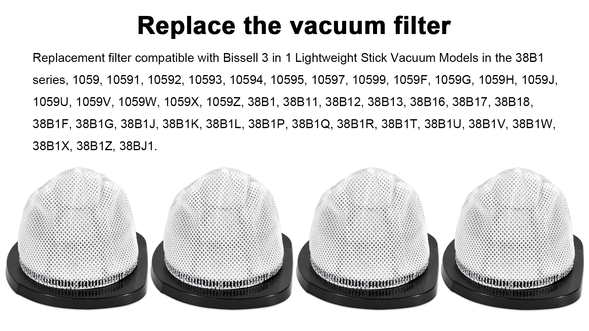 ベース YuKi Filter B Amazon.com: 2037423 Filter Replacement Compatible with Bissell 3