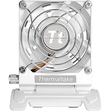 Thermaltake Mobile Fan III Portable Desk Fan with Directional Fan Swivel, Compact Design, and Mini-USB to USB Retractable Cable Cooling AF0065 White