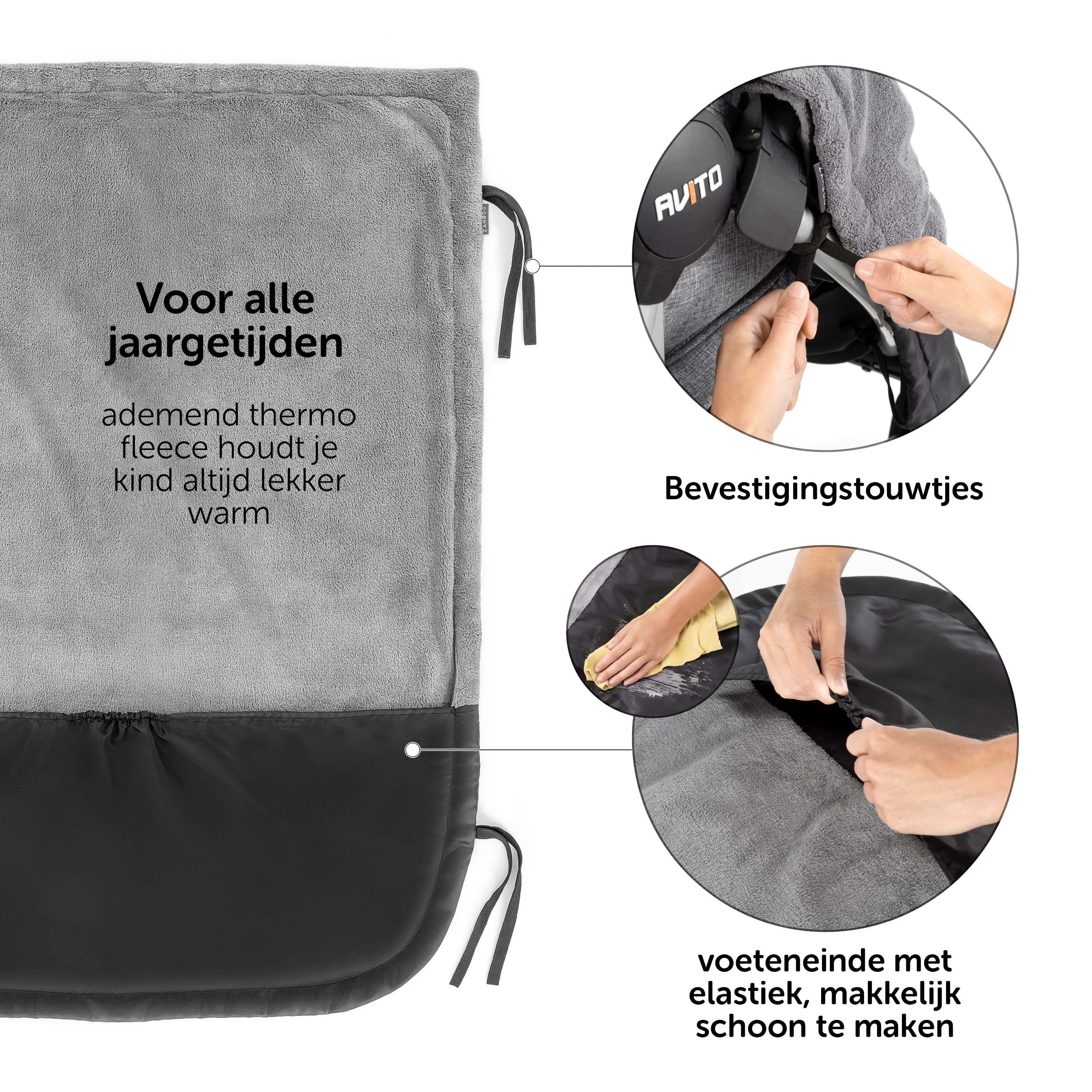 Zamboo Universal Fußsack für Babyschale, Kinderwagen Wanne und Buggy