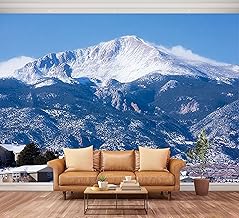 Wall Mural Peel and Stick Pikes Peak Colorado Large Wallpaper Self Adhesive Contact Paper Removable 3D Wall Sticker for Living Room Bedroom 94"x132"