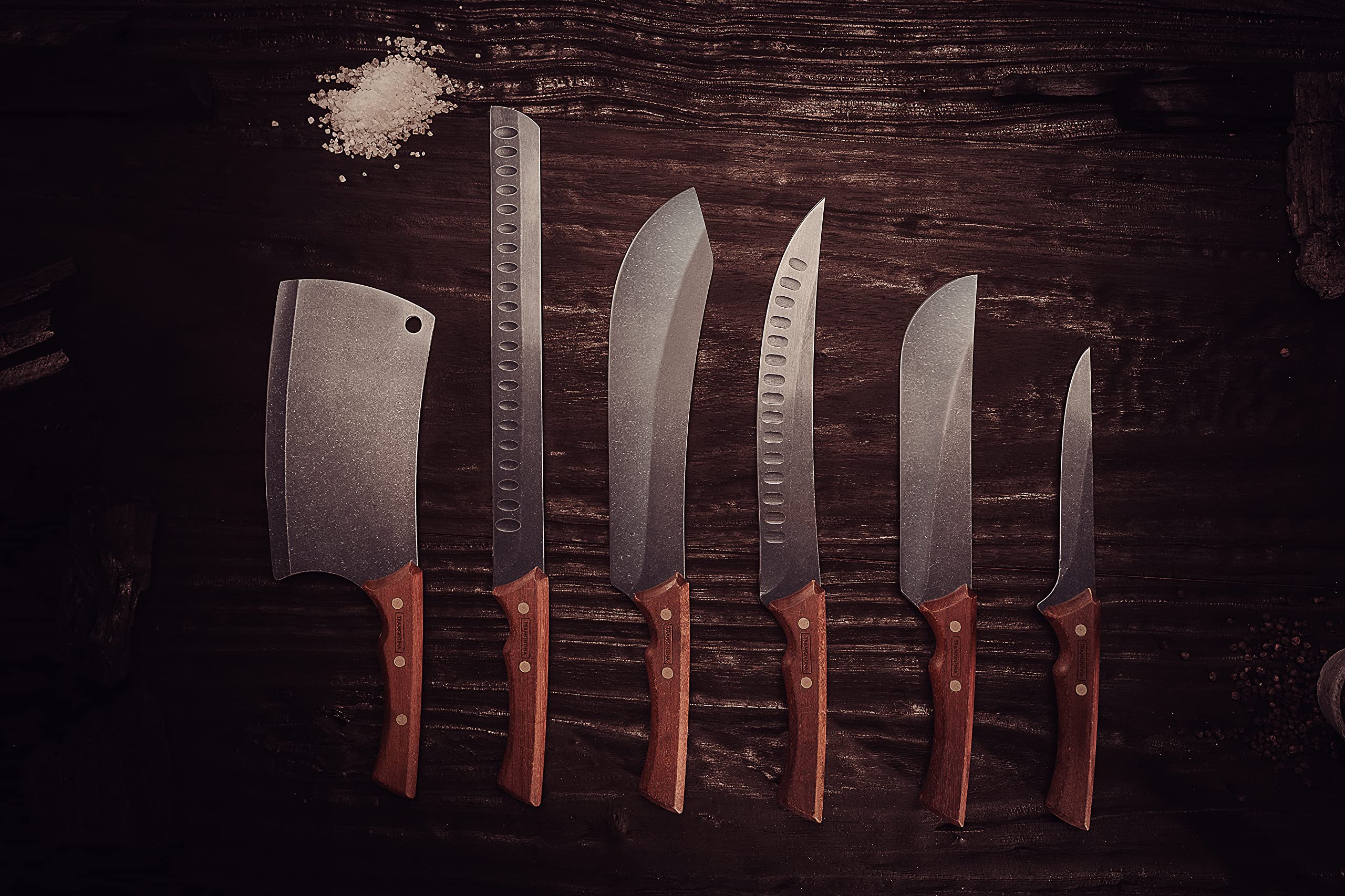 Tramontina Couteau à jambon 29cm inox bois