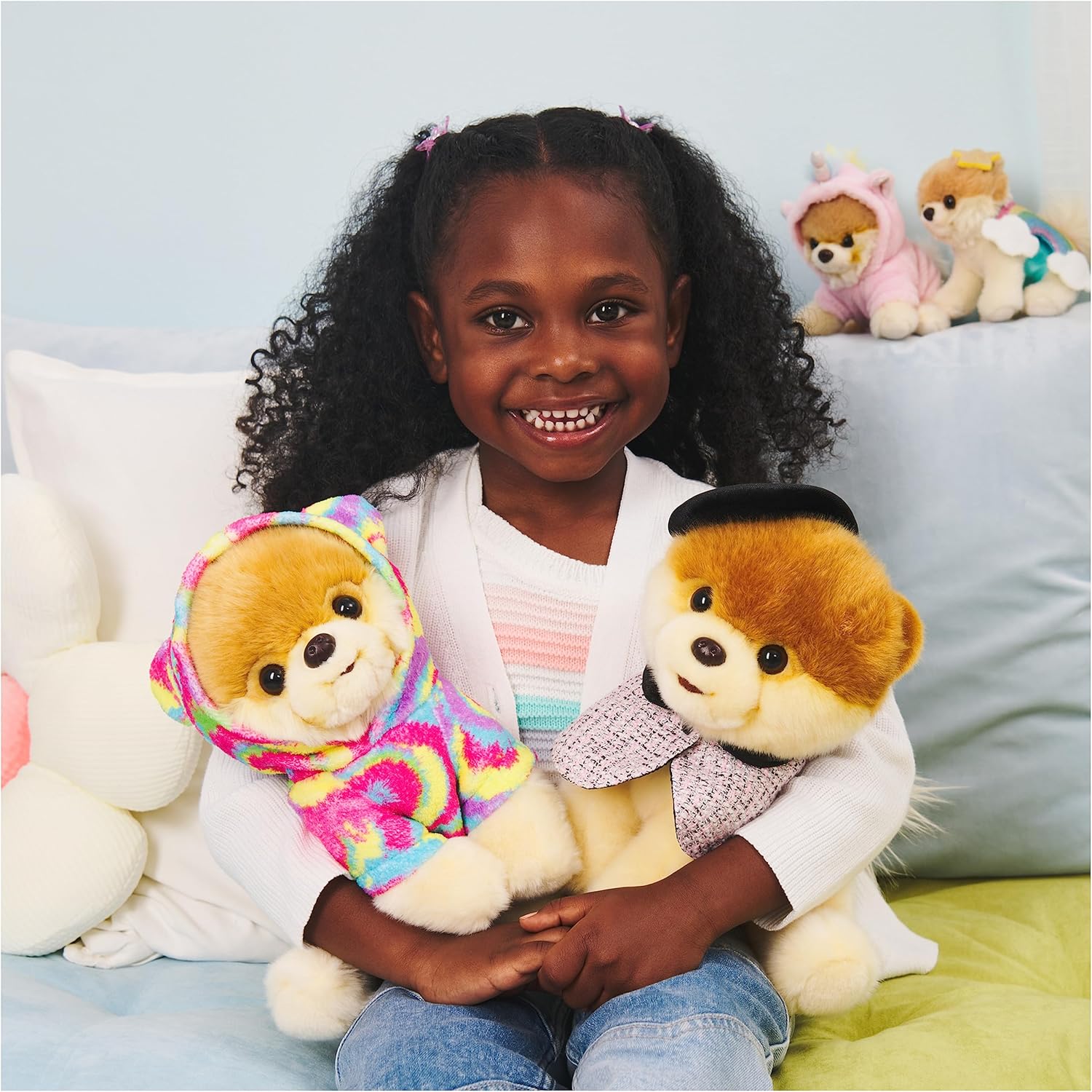 GUND Boo, The World’s Cutest Dog with Rainbow Hoodie Plush Pomeranian Stuffed Animal for Ages 1 and Up, 9”