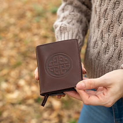 Biddy Murphy Ladies Leather Wallet – Celtic Knot Embossed Full Grain Leather, Handmade In Ireland - View #5