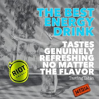 RIOT Energy Drink, Berry, 160mg Natural Caffeine, 16 Fl Oz, 12-Pack
