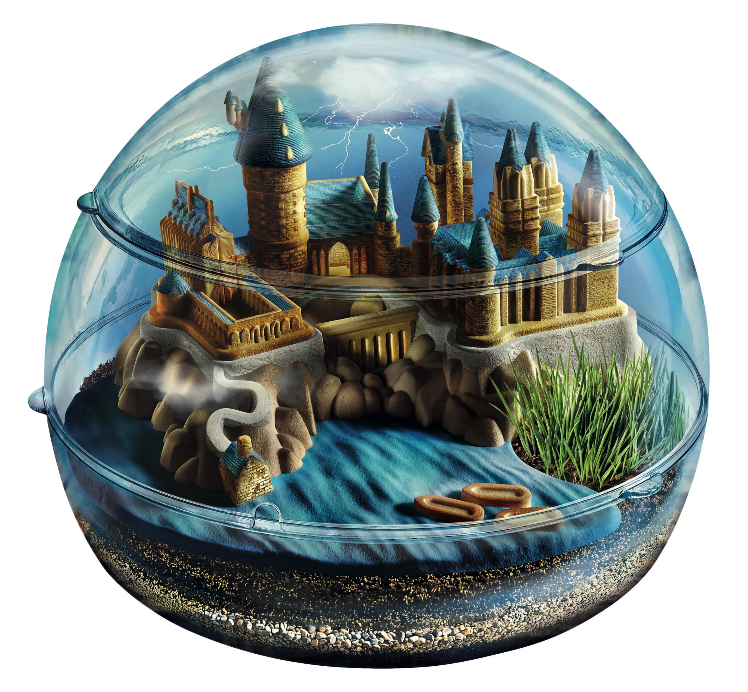 Clementoni Harry Potter Hogwarts Schloss Terrarium - Kreativ & Pflanzset | für Kinder mit Gips, Terrarium & Pflanzenzucht - Bastelset zum Gestalten der magischen Hogwarts-Welt, 19494