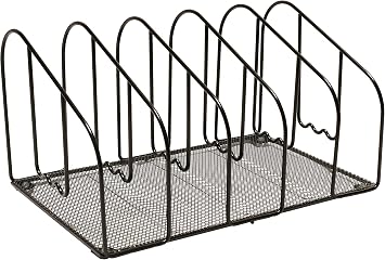 Deco Brothers File Sorter Organizer for Desk, 5 Sections, Black