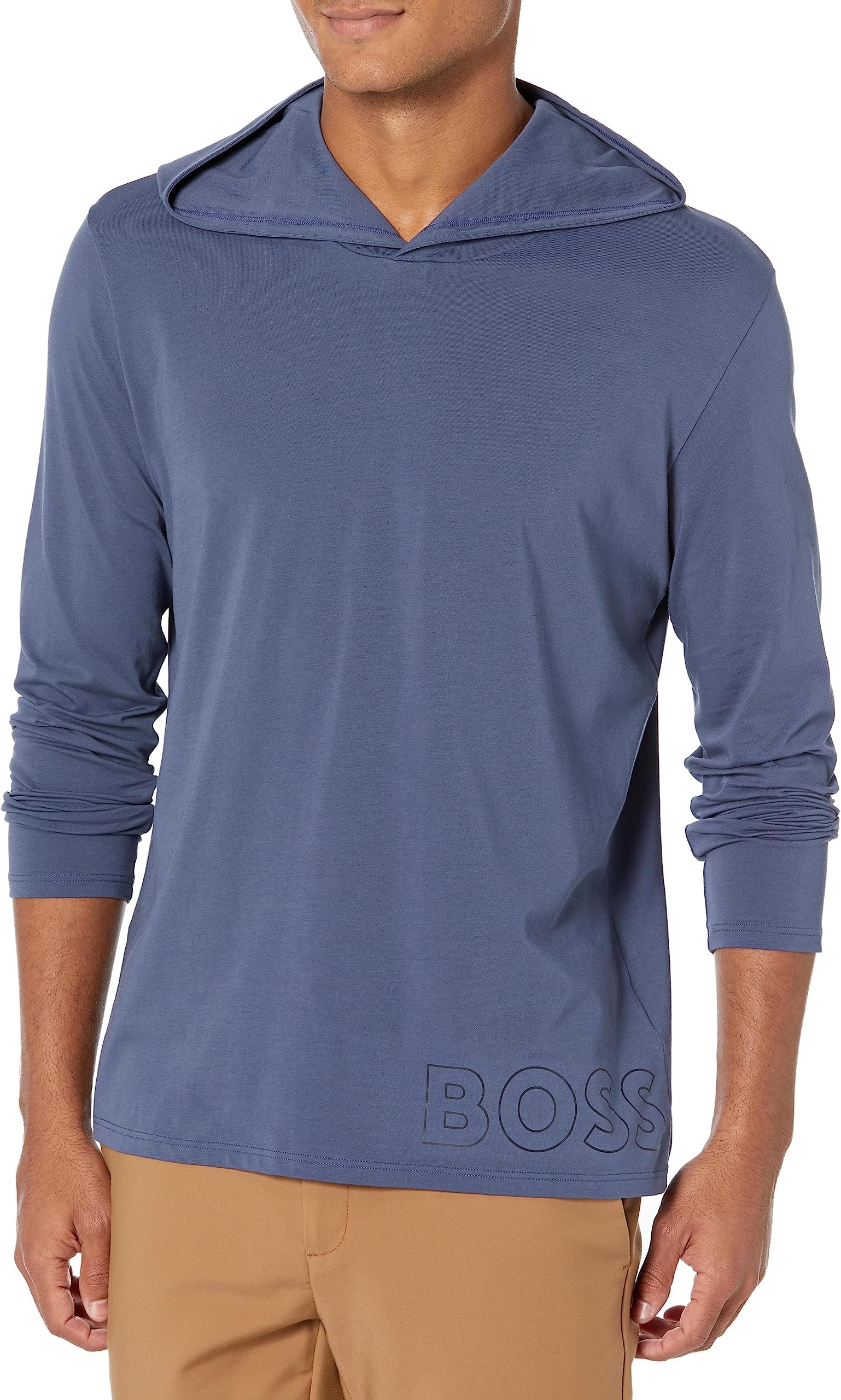 Identity Long-Sleeve Hooded Lounge Shirt