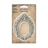 Tim Holtz Idea-ology Baroque Frames 2-Pack, 2.25 x 3 Inches Each, Antique Nickel Finish (TH93267),Silver