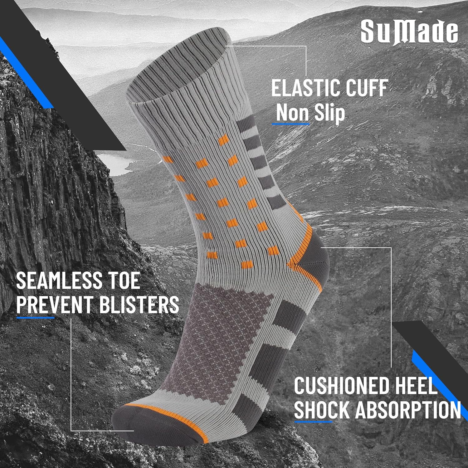 Waterproof Socks, Unisex Men Women Outdoor Sports Hiking Cycling Kayaking Crew Socks - Image 6