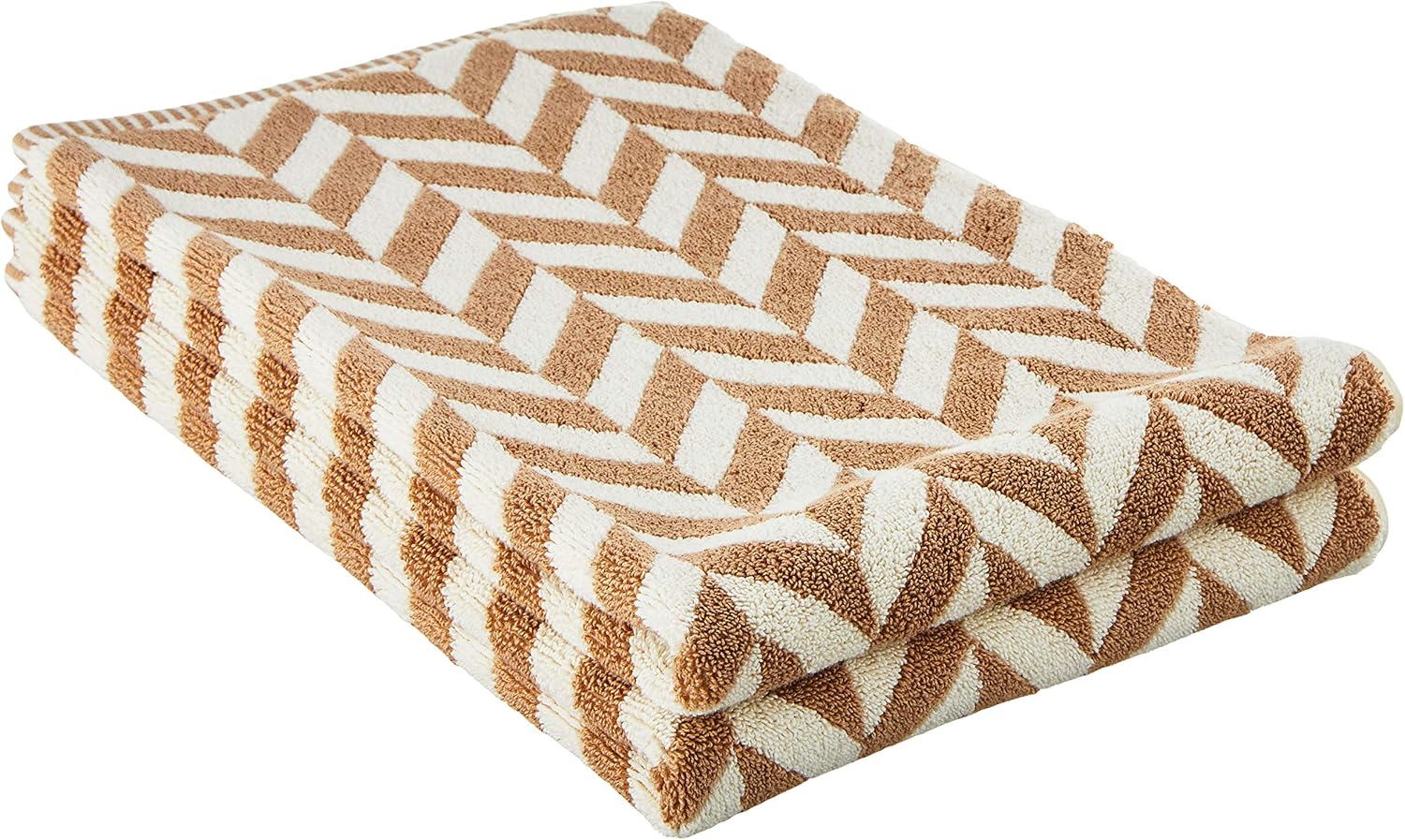 Violet Linen Versailles Pattern, 100% Terry Plush 600 GSM Cotton Super Soft Highly Absorbent Jacquard Fashion Bathroom, Premium Hotel & Spa Quality Hand Bath Towels, 20" X 30", Taupe