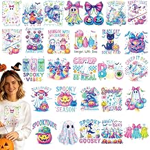 30 Pcs Ghost Halloween DTF Transfers Ready to Press