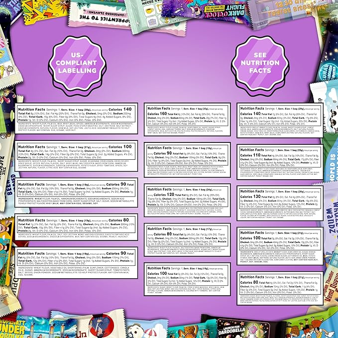 Caja de Snacks Internacionales, Dulces Exóticos, Regalo miniatura 4