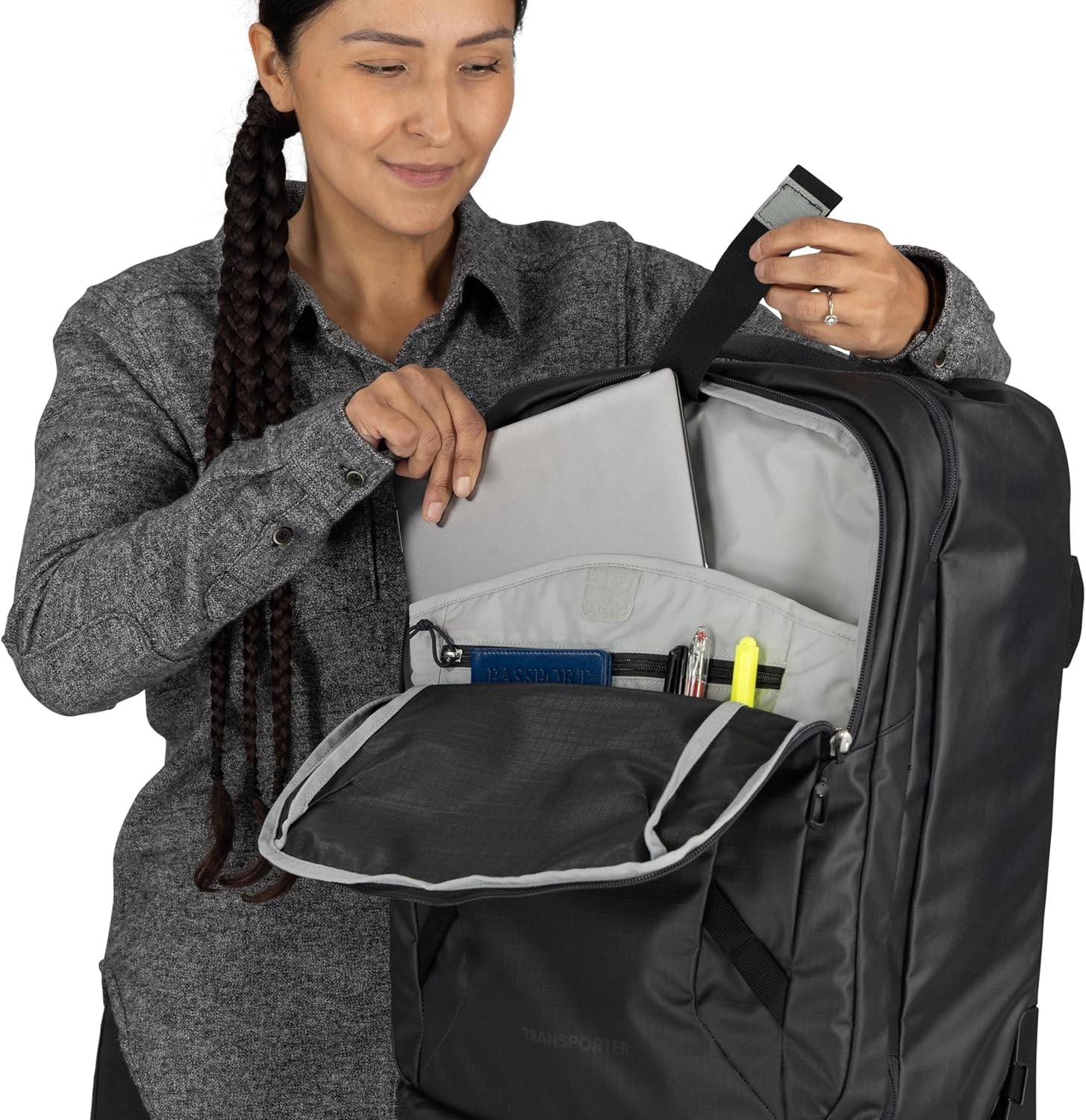 Osprey Transporter Wheeled Carry-On, Raven Black - Image 8