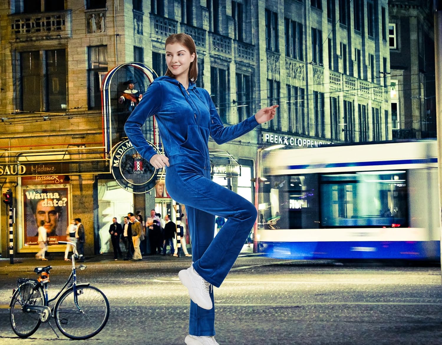 Woolicity Womens Sweatsuits Set Velour Tracksuit 2 Piece Outfits Set Zip Up Hoodies and Pants Sportswear Jogging Set - Image 3