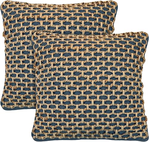 Miniatura 1 de Boho Living Jada - 2 fundas de almohada decorativas, relleno de almohada no incluido, diseño tejido de primera calidad, decoración de sala de estar,