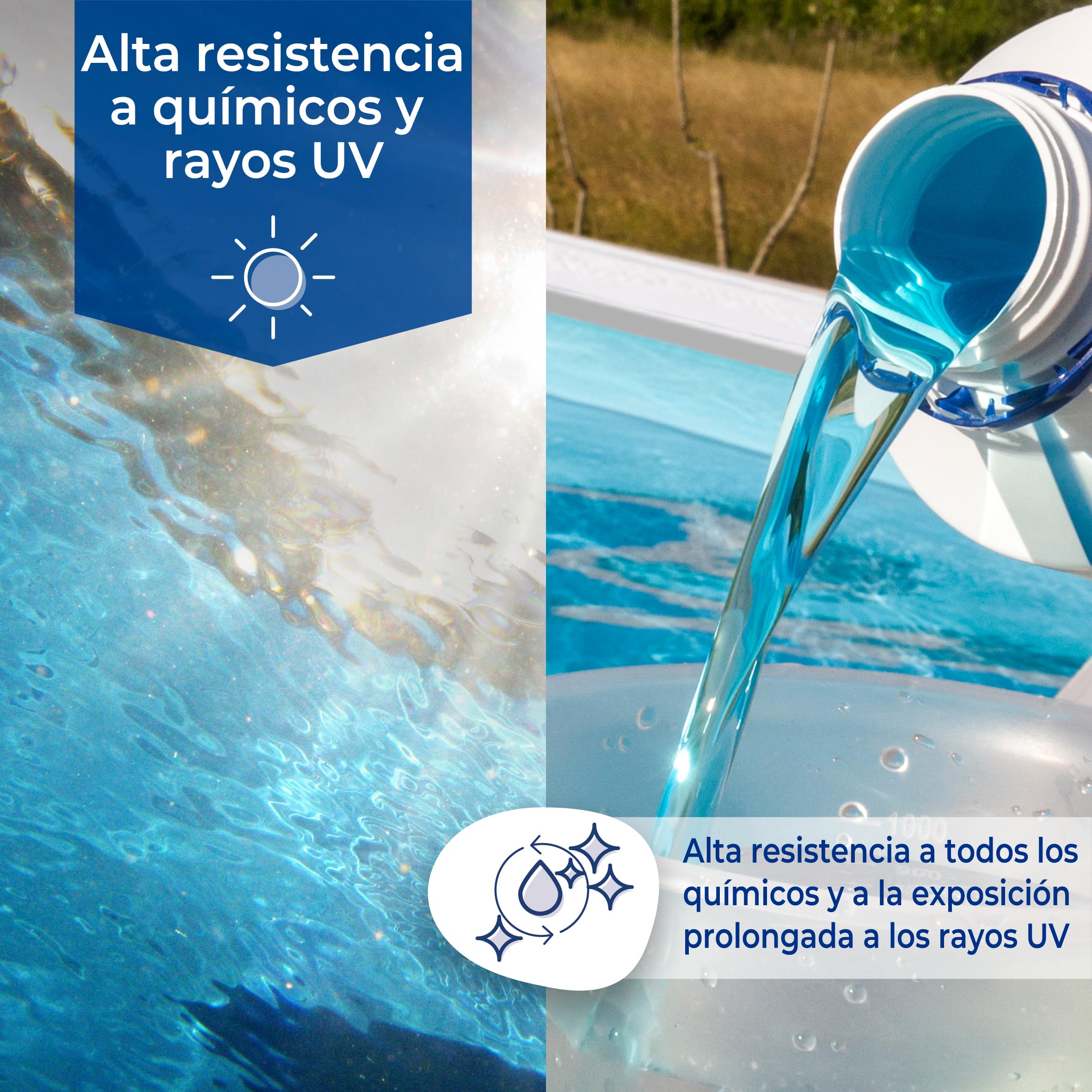 Liner para Piscinas Redondas, 350 x 120 cm (Largo x Alto), Sistema Colgante, Color Azul - Gre FPR352