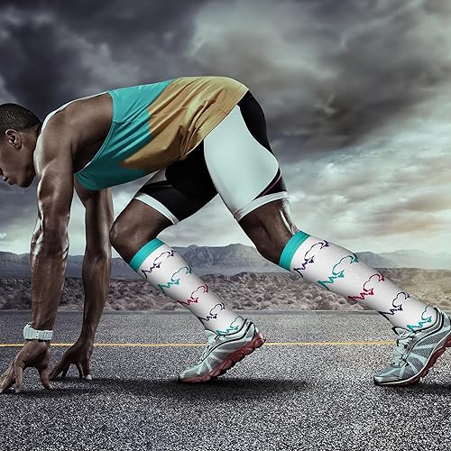 Miniatura 2 de QUXIANG - Calcetines de compresión de cobre para mujeres y hombres (8 pares), lo mejor para correr, ciclismo, atletismo, 15-20 mm Hg