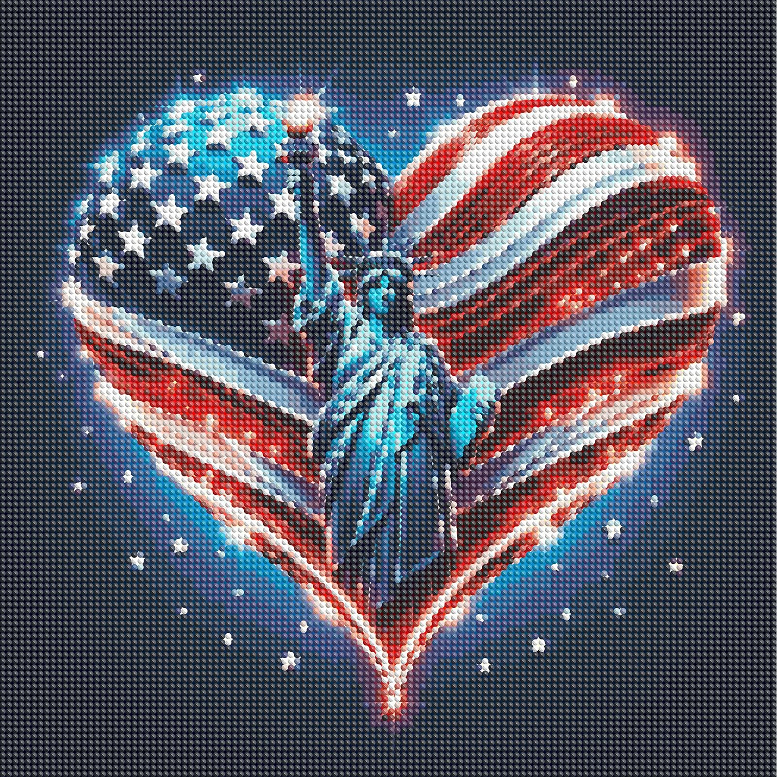 Statue Of Liberty 5D Diamond Art Kit 15.75X15.75 In Home Wall Decor