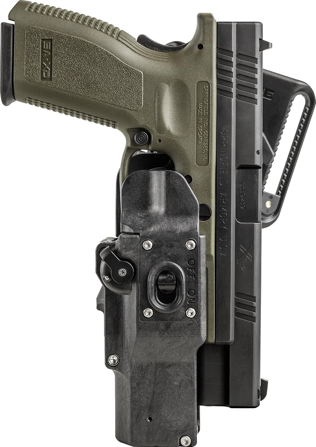 SureFire HD1-R Masterfire Rapid Deploy Holster, Right Hand, Black